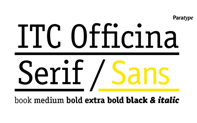 ITC Officina Serif specimen from ParaType
