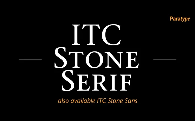 ITC Stone Serif specimen from ParaType