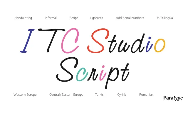 ITC Studio Script specimen from ParaType