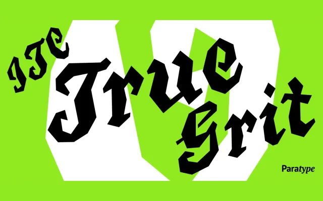 ITC True Grit specimen from ParaType