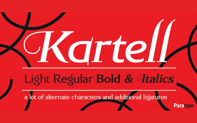 Kartell specimen from ParaType