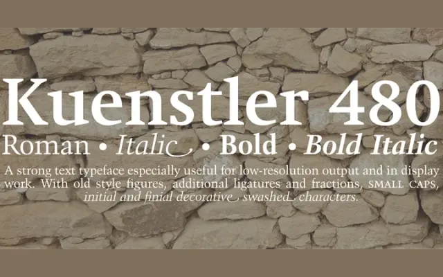 Kuenstler 480 specimen from ParaType