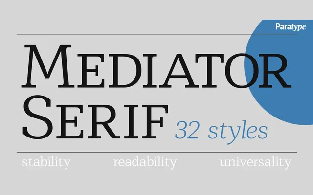 Mediator Serif specimen from ParaType