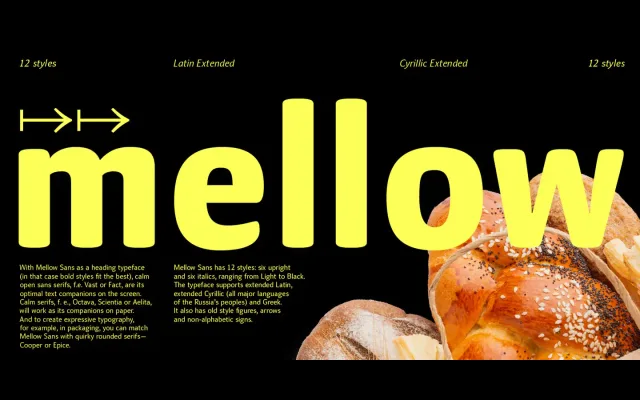 Mellow Sans specimen from ParaType