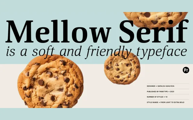 Mellow Serif specimen from ParaType