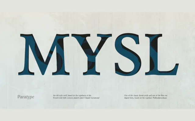 Mysl specimen from ParaType