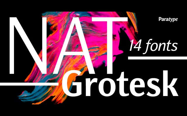 Nat Grotesk specimen from ParaType