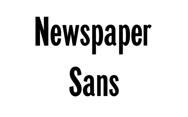 Newspaper Sans specimen from ParaType