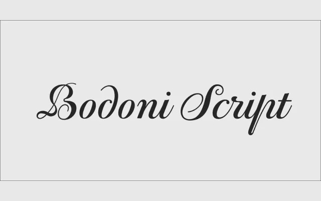 PF Bodoni Script Pro specimen from ParaType