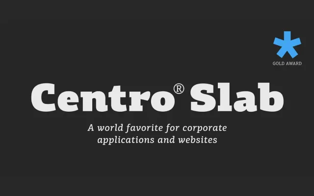 PF Centro Slab Pro specimen from ParaType