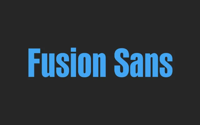 PF Fusion Sans Pro specimen from ParaType