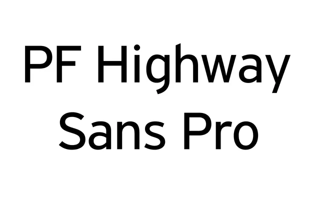 PF Highway Sans Pro specimen from ParaType