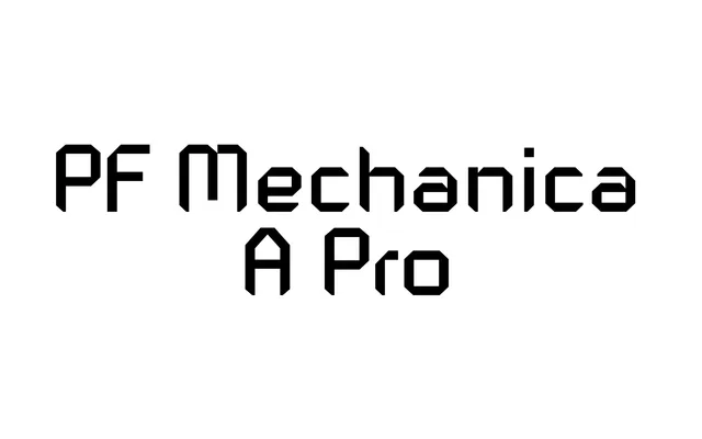 PF Mechanica A Pro specimen from ParaType