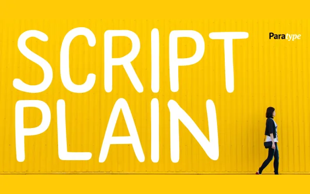 Plain Script specimen from ParaType