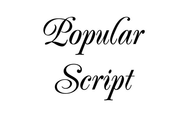 Popular Script specimen from ParaType