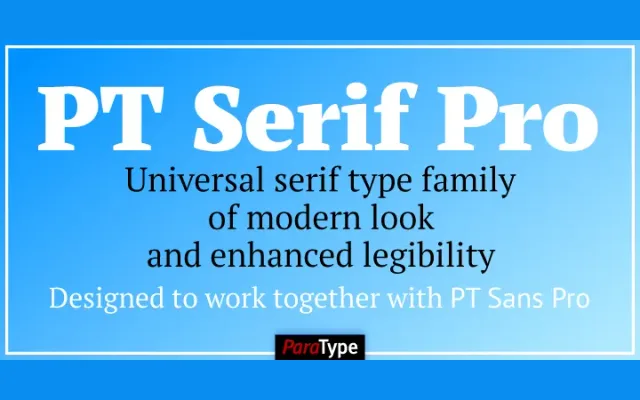 PT Serif Pro specimen from ParaType