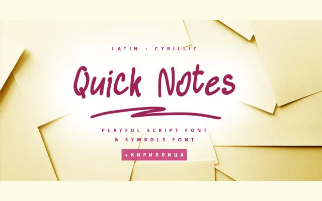 Quick Notes specimen from ParaType