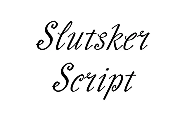 Slutsker Script specimen from ParaType