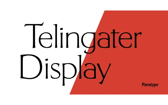 Telingater Display specimen from ParaType