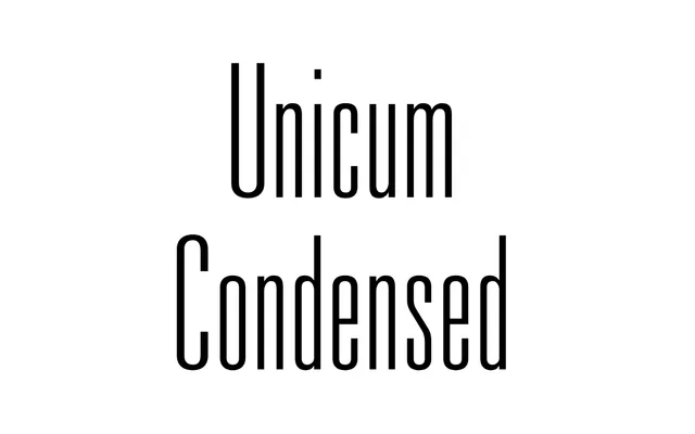 Unicum Condensed specimen from ParaType