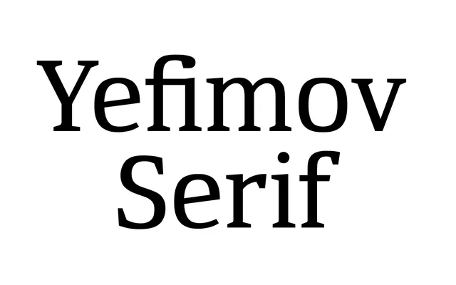 Yefimov Serif specimen from ParaType