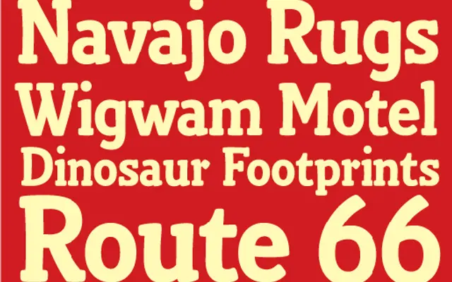 Pueblo specimen from Parkinson Type Design