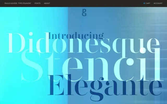 Didonesque Stencil specimen from Paulo Goode