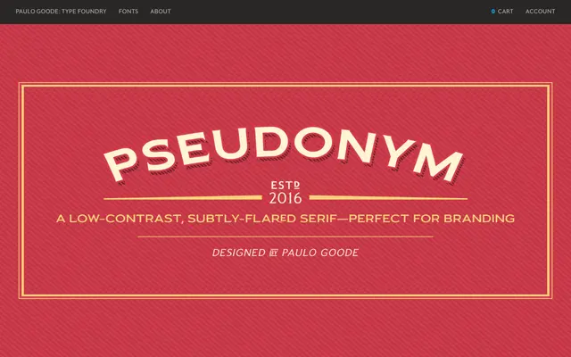 Pseudonym specimen from Paulo Goode