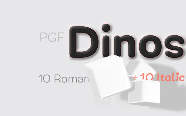 PGF-Dinos specimen from Peggo Fonts
