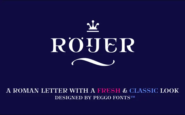 Röijer specimen from Peggo Fonts