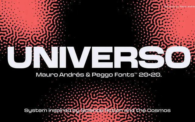 Universo specimen from Peggo Fonts