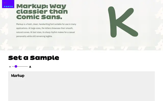 Markup specimen from Philatype