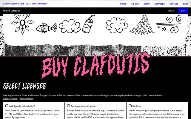Clafoutis specimen from PintassilgoPrints