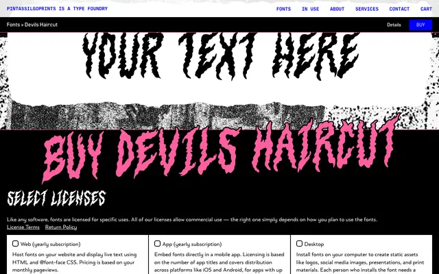 Devils Haircut specimen from PintassilgoPrints