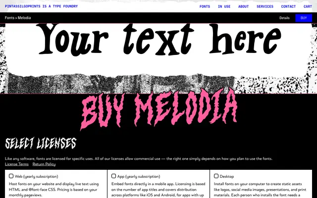 Melodia specimen from PintassilgoPrints