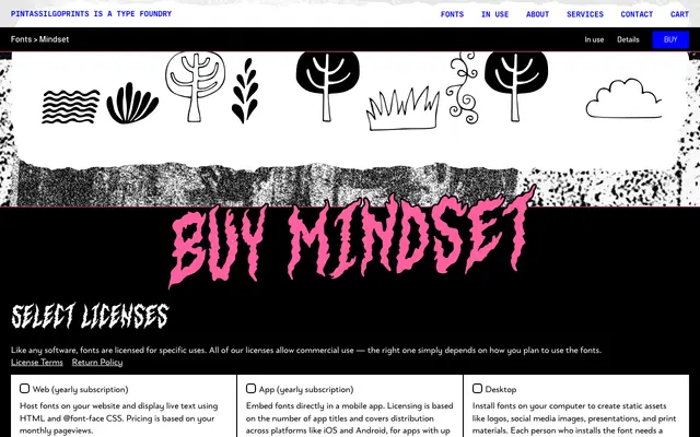 Mindset specimen from PintassilgoPrints