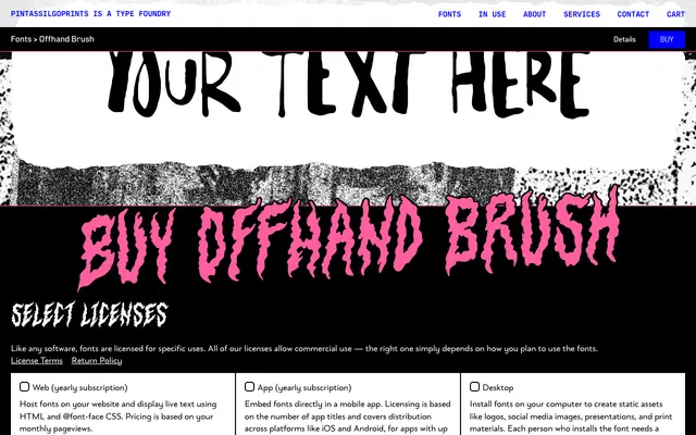 Offhand Brush specimen from PintassilgoPrints