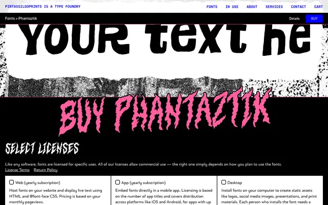 Phantaztik specimen from PintassilgoPrints