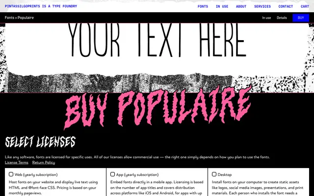 Populaire specimen from PintassilgoPrints