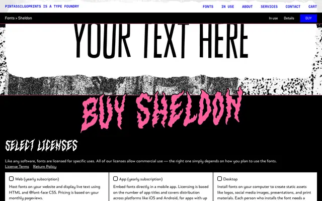 Sheldon specimen from PintassilgoPrints