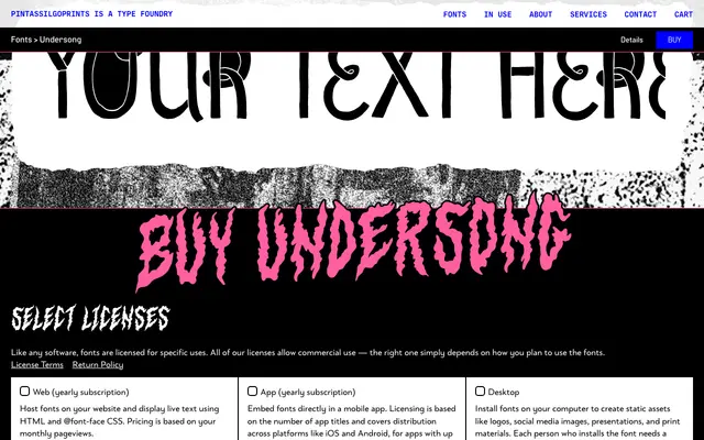 Undersong specimen from PintassilgoPrints