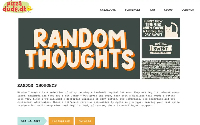 Random Thoughts specimen from PizzaDude