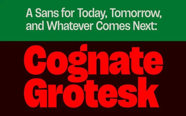 Cognate Grotesk specimen from Plattner Type