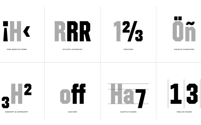 AAA Condensed specimen from Playtype