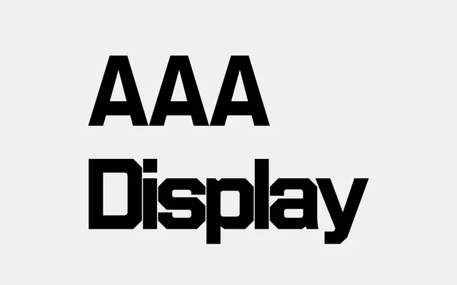 AAA Display specimen from Playtype