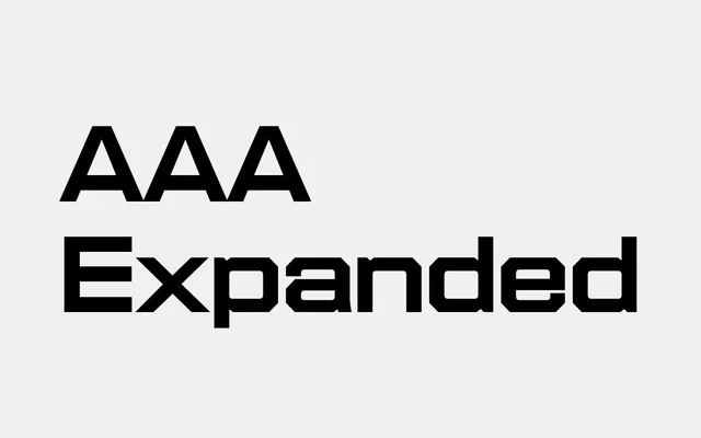 AAA Expanded specimen from Playtype