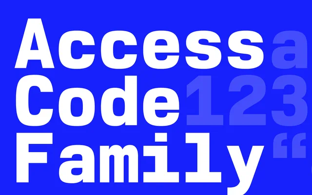 Access Code specimen from Playtype
