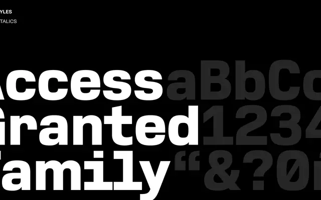 Access Granted specimen from Playtype
