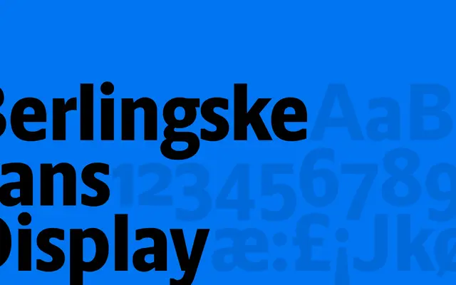 Berlingske Sans Display specimen from Playtype
