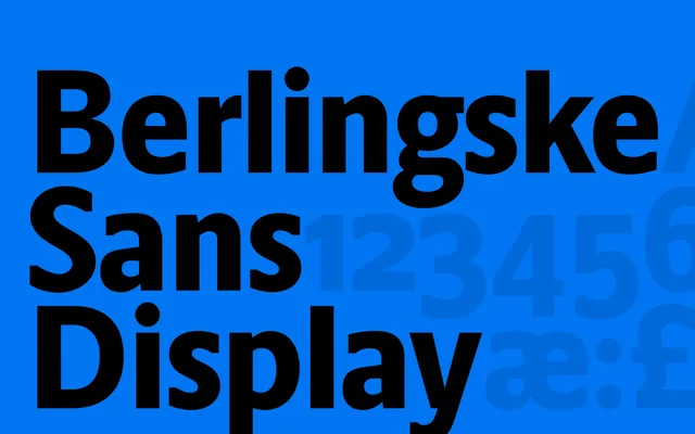 Berlingske Sans Display specimen from Playtype